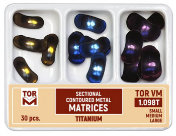Sekčné kontúrované kovové titánové matrice 1.098T (30 ks) - TOR VM