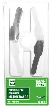 Kombinované plastovo-kovové maticové pásky pre moláry 1.134 (12 ks) - TOR VM
