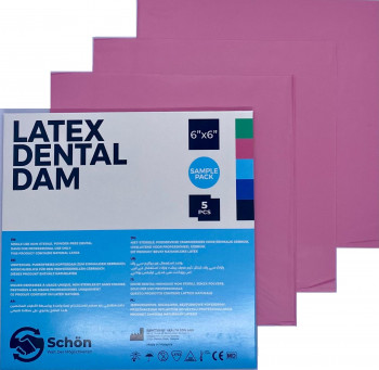 Kofferdamová blána latexová ružová - Latex Dental Dam